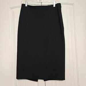 Women's‎ Doncaster Wool Pencil Skirt Black Lined Size 8 Made in Italy